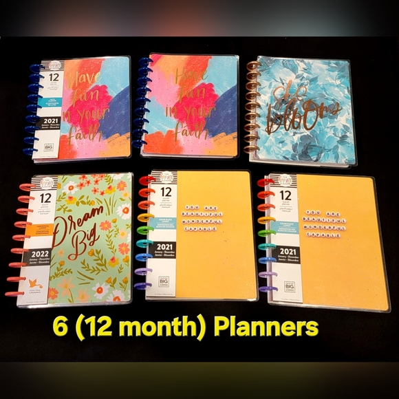 Bundle of NEW Classic size 18 and 12 month  Happy Planners, Notebooks + Journal - Picture 8 of 12